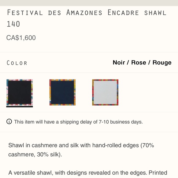 NWT Hermes Cashmere Shawl - Picture 6 of 13